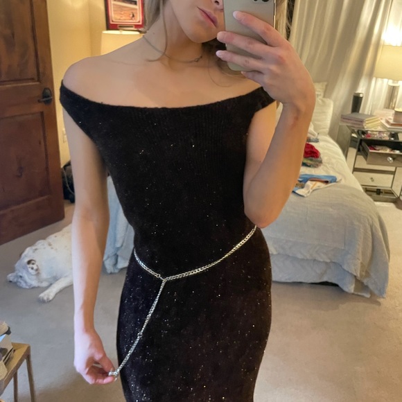 Vintage Henri Bendel Knit Evening Gown w/ little hints of sparkles ✨ - Picture 4 of 12